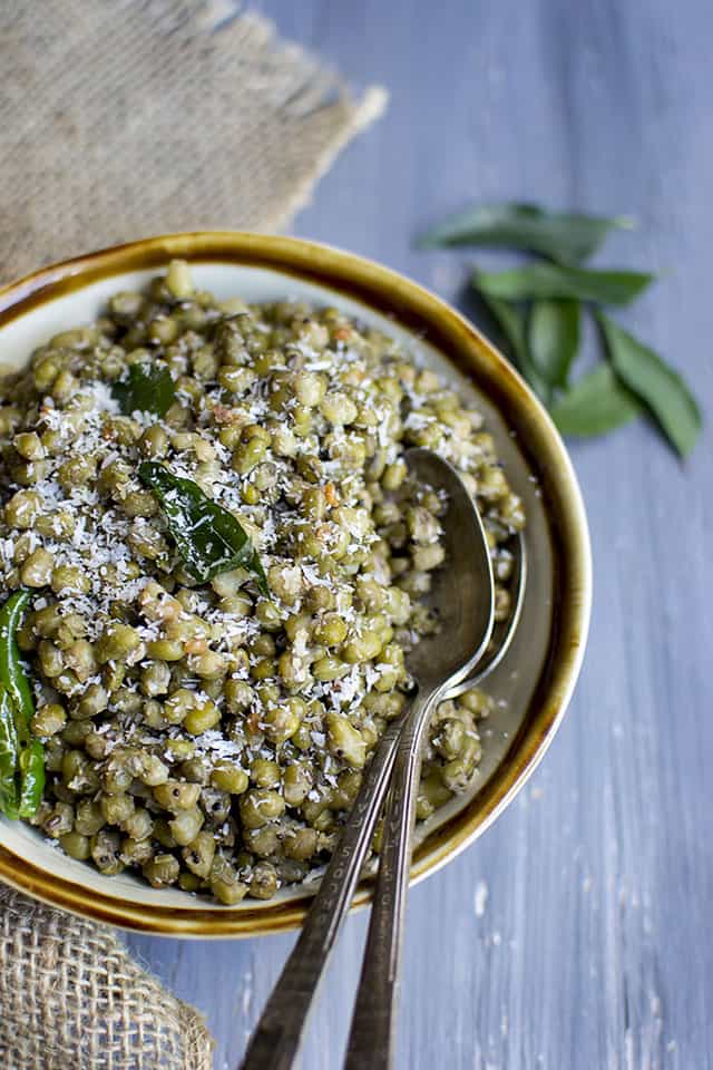 Bowl of Moong dal Sundal