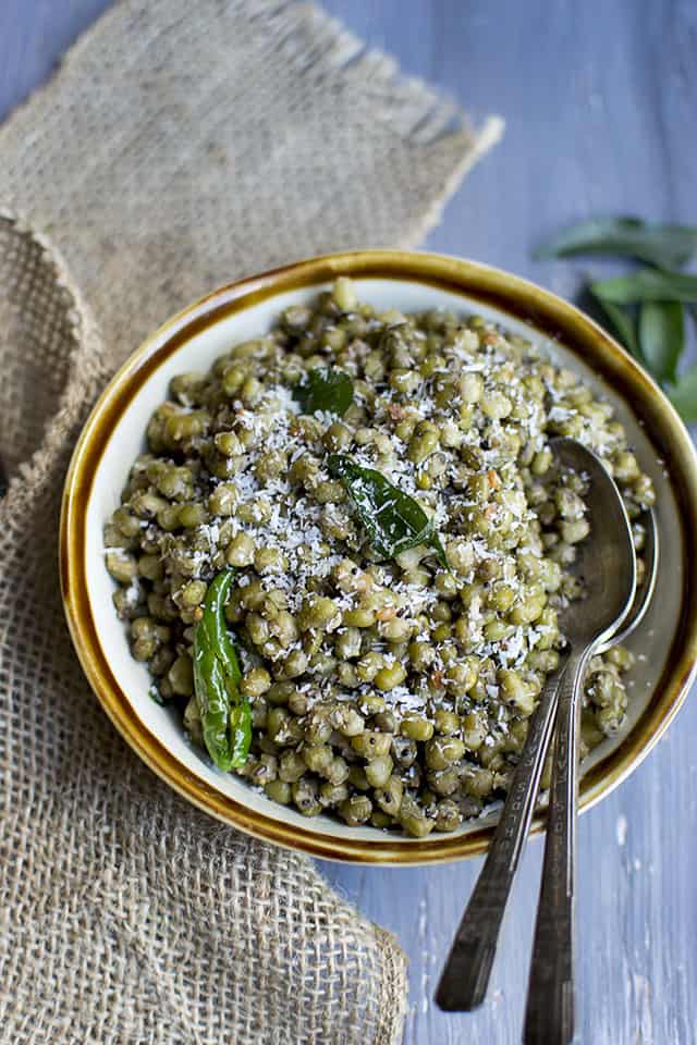 Bowl of Moong dal Sundal