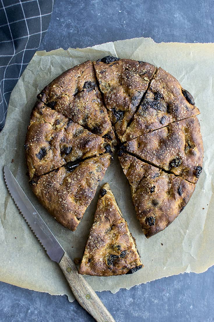 Fruit focaccia