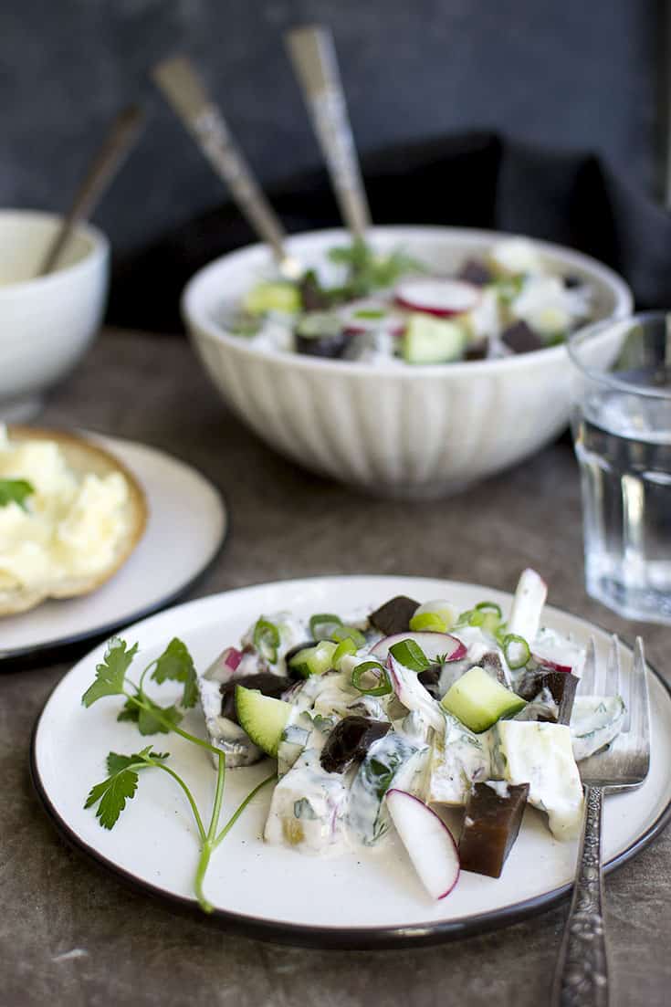 Beet and Potato Salad with Creamy Dressing