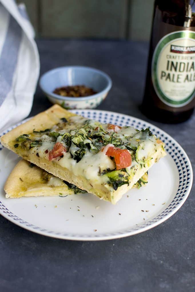 Quick Beer Crust Pizza for BreadBakers Cook's Hideout
