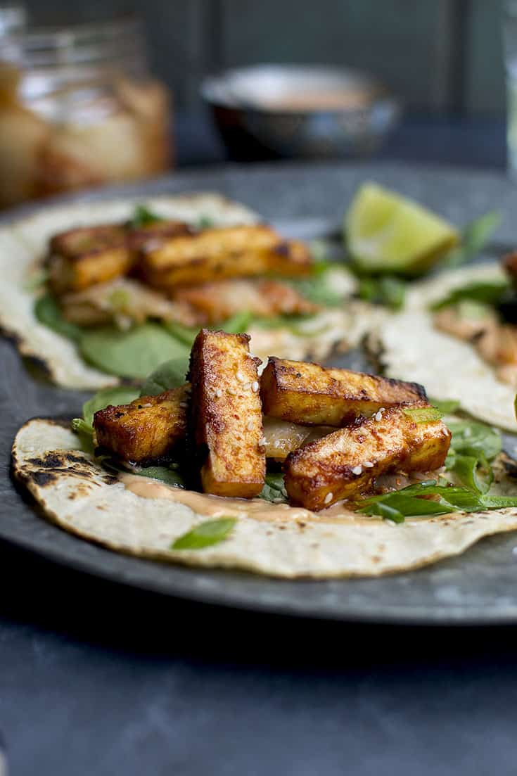 Vegan Korean Tacos