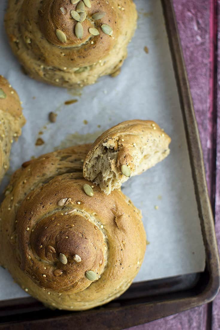 Challah bread with Seeds