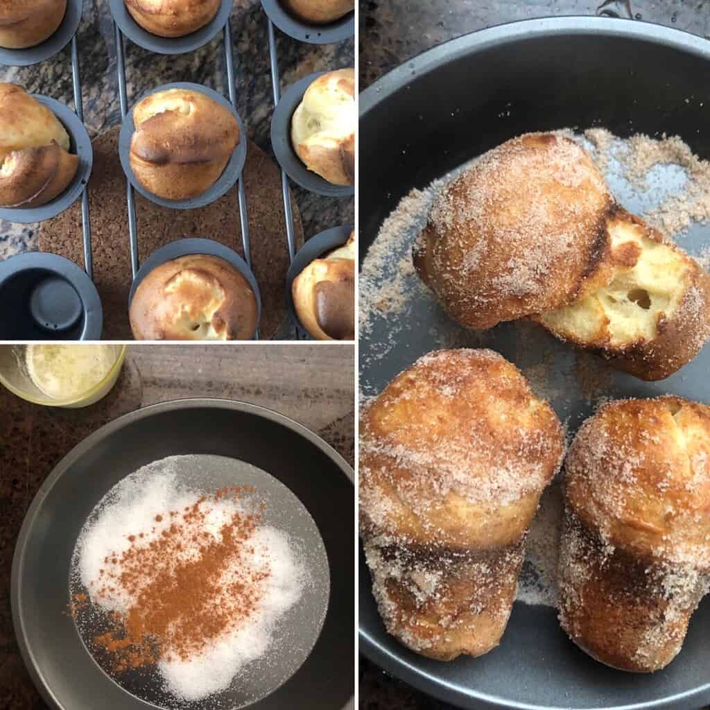 Batter poured into hot mold and baked until golden