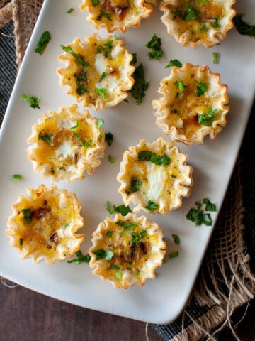 White tray with vegetarian egg cups.