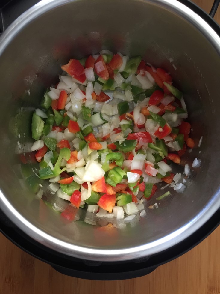 Sauteing onion, peppers in an instant pot