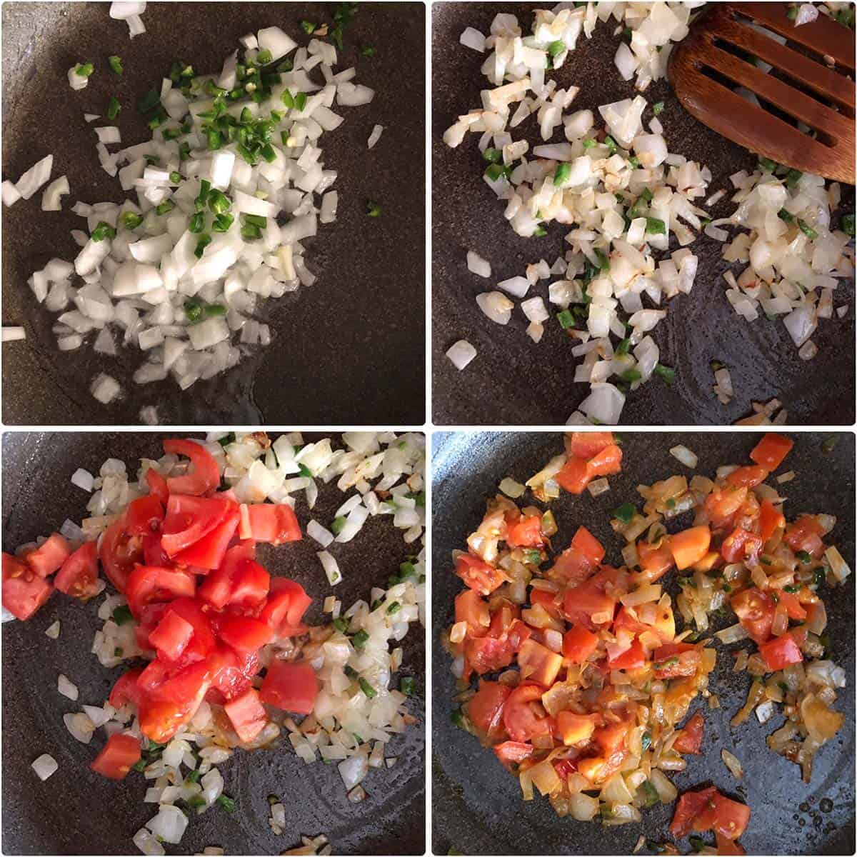 Cooking veggies in a nonstick pan