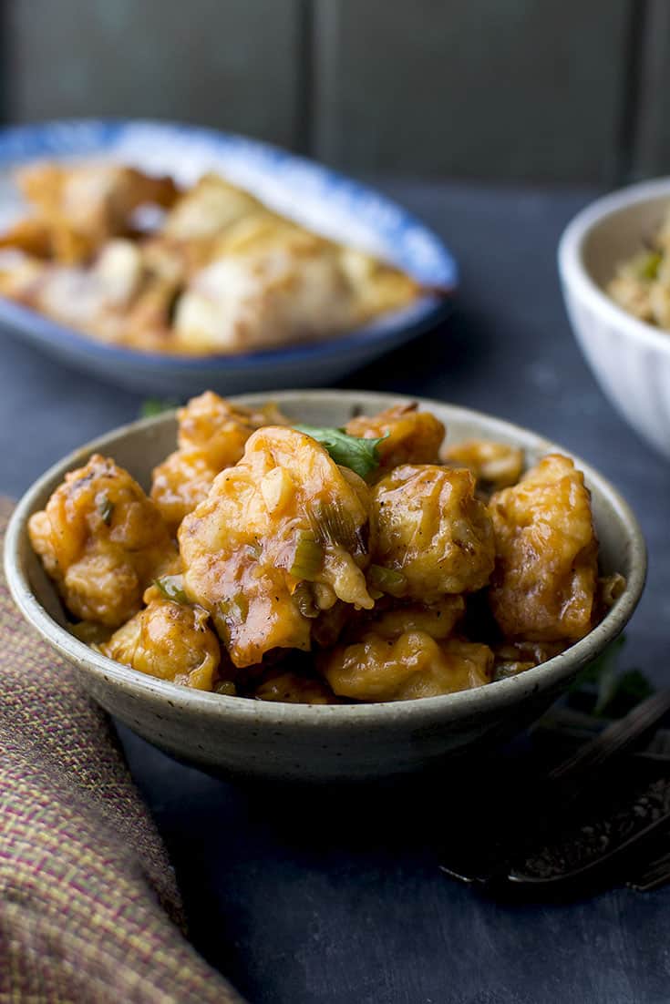 Indo-Chinese Cauliflower Fritters