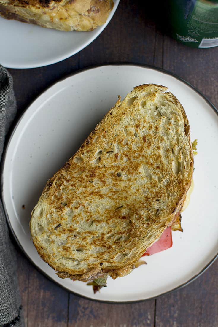 Plate with Mexican Style Grilled Cheese