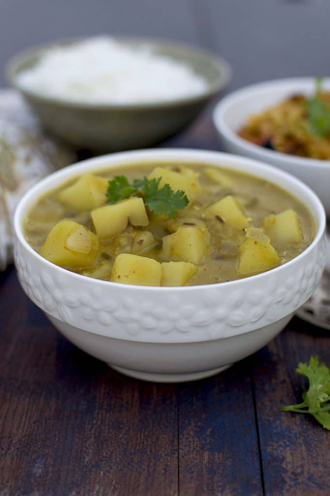 Bowl of Aloo Masoor Dal