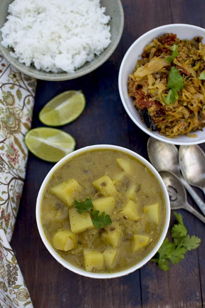 Bowl with Aloo Masoor Dal