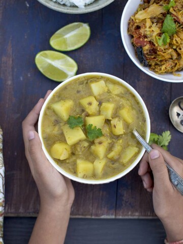 Bowl of Potato lentil stew