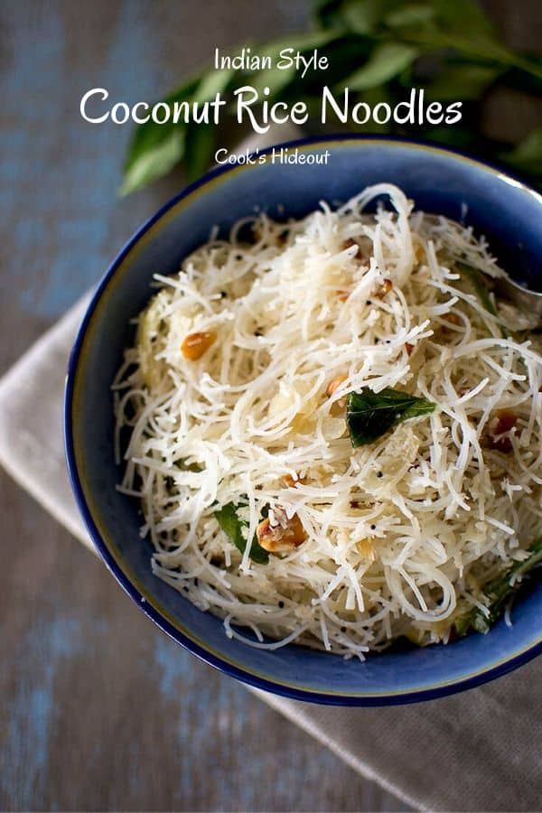 Bowl of Indian Style Coconut rice noodles