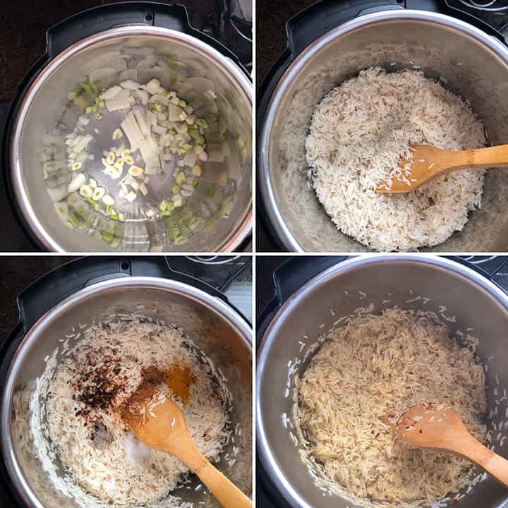 Making Spiced Basmati rice in Instant Pot 