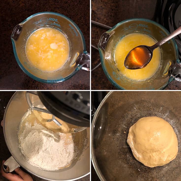Step by Step photos for making wholewheat dough 