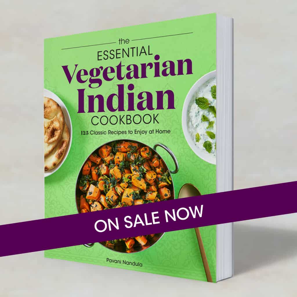 The Essential Vegetarian Indian Cookbook.