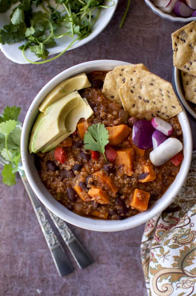 Vegetarian Sweet Potato Quinoa Chili Instant Pot Recipe Cook's Hideout